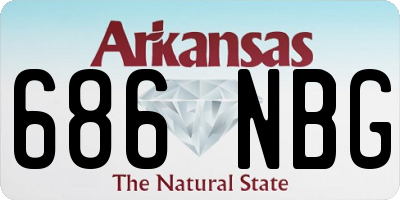 AR license plate 686NBG