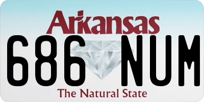 AR license plate 686NUM
