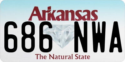 AR license plate 686NWA