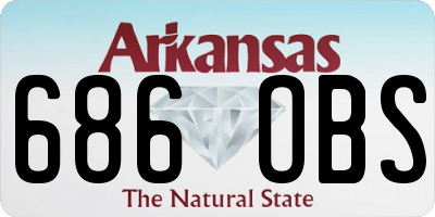 AR license plate 686OBS