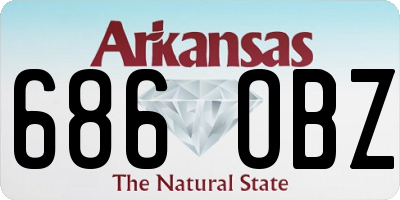 AR license plate 686OBZ