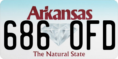 AR license plate 686OFD