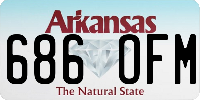 AR license plate 686OFM
