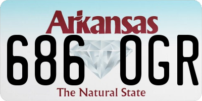 AR license plate 686OGR