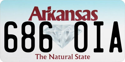AR license plate 686OIA