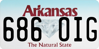 AR license plate 686OIG