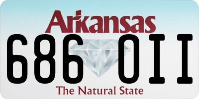 AR license plate 686OII