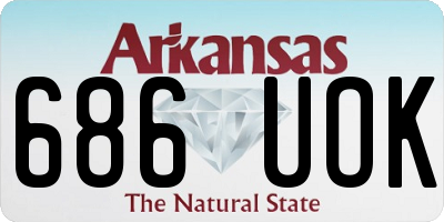AR license plate 686UOK