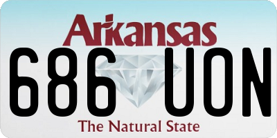 AR license plate 686UON