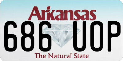 AR license plate 686UOP