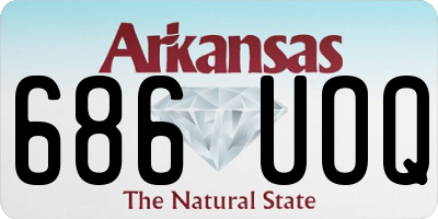 AR license plate 686UOQ