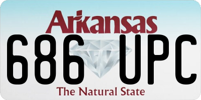 AR license plate 686UPC
