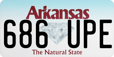 AR license plate 686UPE