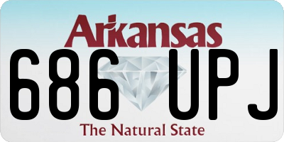 AR license plate 686UPJ