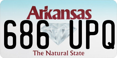 AR license plate 686UPQ