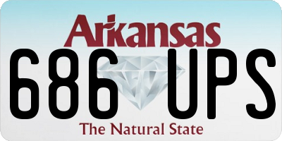 AR license plate 686UPS
