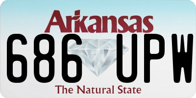 AR license plate 686UPW