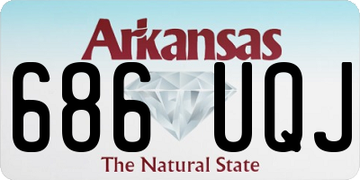 AR license plate 686UQJ