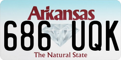 AR license plate 686UQK