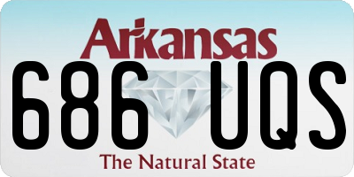AR license plate 686UQS