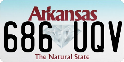 AR license plate 686UQV