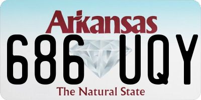 AR license plate 686UQY