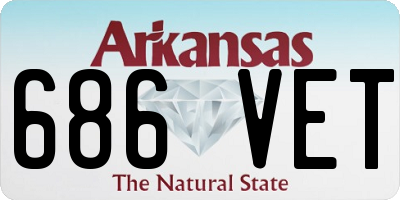 AR license plate 686VET