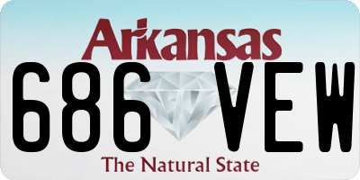 AR license plate 686VEW