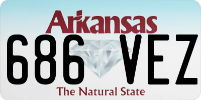 AR license plate 686VEZ