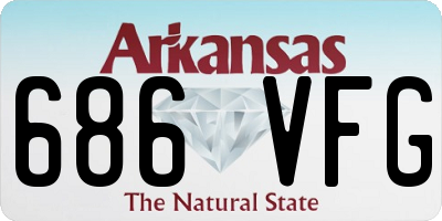 AR license plate 686VFG