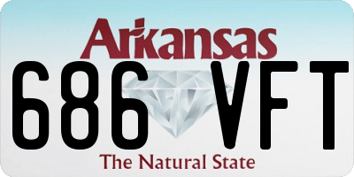 AR license plate 686VFT