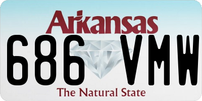 AR license plate 686VMW