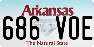 AR license plate 686VOE