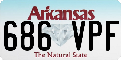 AR license plate 686VPF