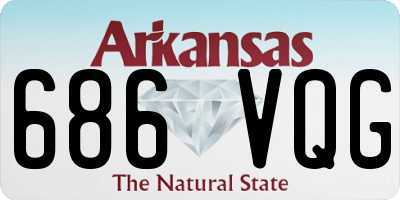 AR license plate 686VQG
