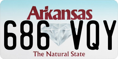 AR license plate 686VQY