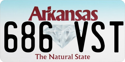 AR license plate 686VST