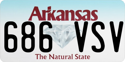 AR license plate 686VSV