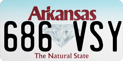 AR license plate 686VSY