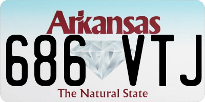 AR license plate 686VTJ