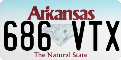 AR license plate 686VTX