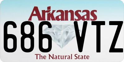 AR license plate 686VTZ