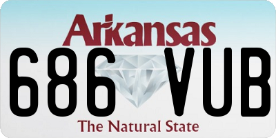 AR license plate 686VUB