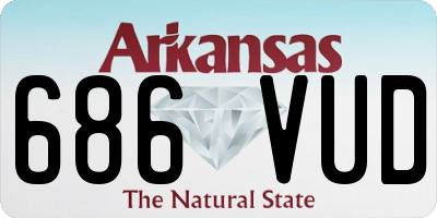 AR license plate 686VUD