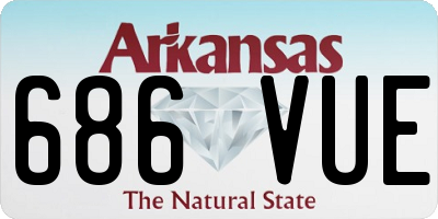 AR license plate 686VUE