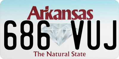 AR license plate 686VUJ
