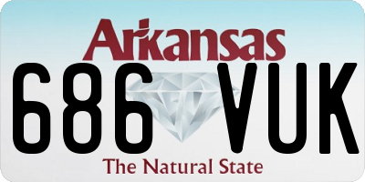 AR license plate 686VUK
