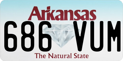 AR license plate 686VUM