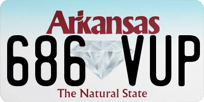 AR license plate 686VUP