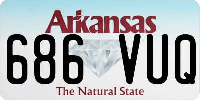 AR license plate 686VUQ